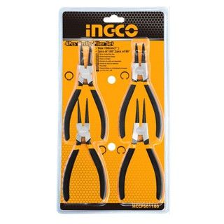 INGCO ชุดคีมหนีบแหวน ขนาด 7 นิ้ว 4ตัว/ชุด รุ่น HCCPS01180
