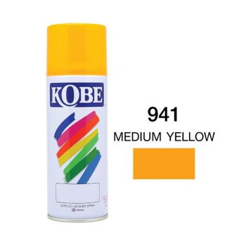 สีพ่นสเปรย์  KOBE #941 สี เหลืองแก่