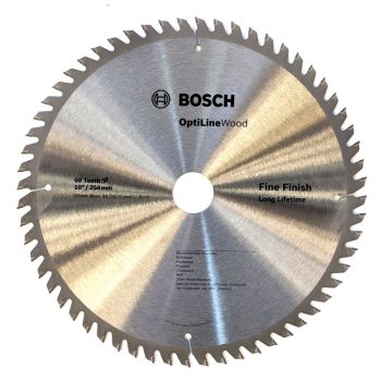 BOSCH ใบเลื่อยวงเดือน Optiline Wood 10"x60T
