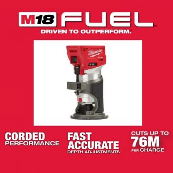 Milwaukee เครื่องเซาะร่องไร้สาย M18 FTR-0 (SET)
